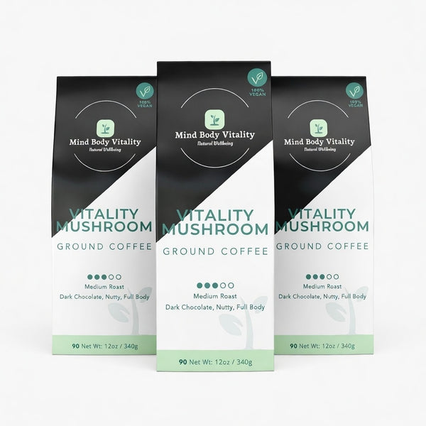 Vitality Mushroom Coffee (Medium Roast) 3X Pack